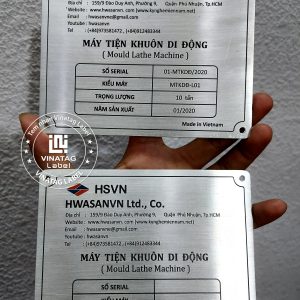 Tem Nhôm Ăn Mòn – In Logo, Nội Dung Sắc Nét, Bền Đẹp | Vinatag