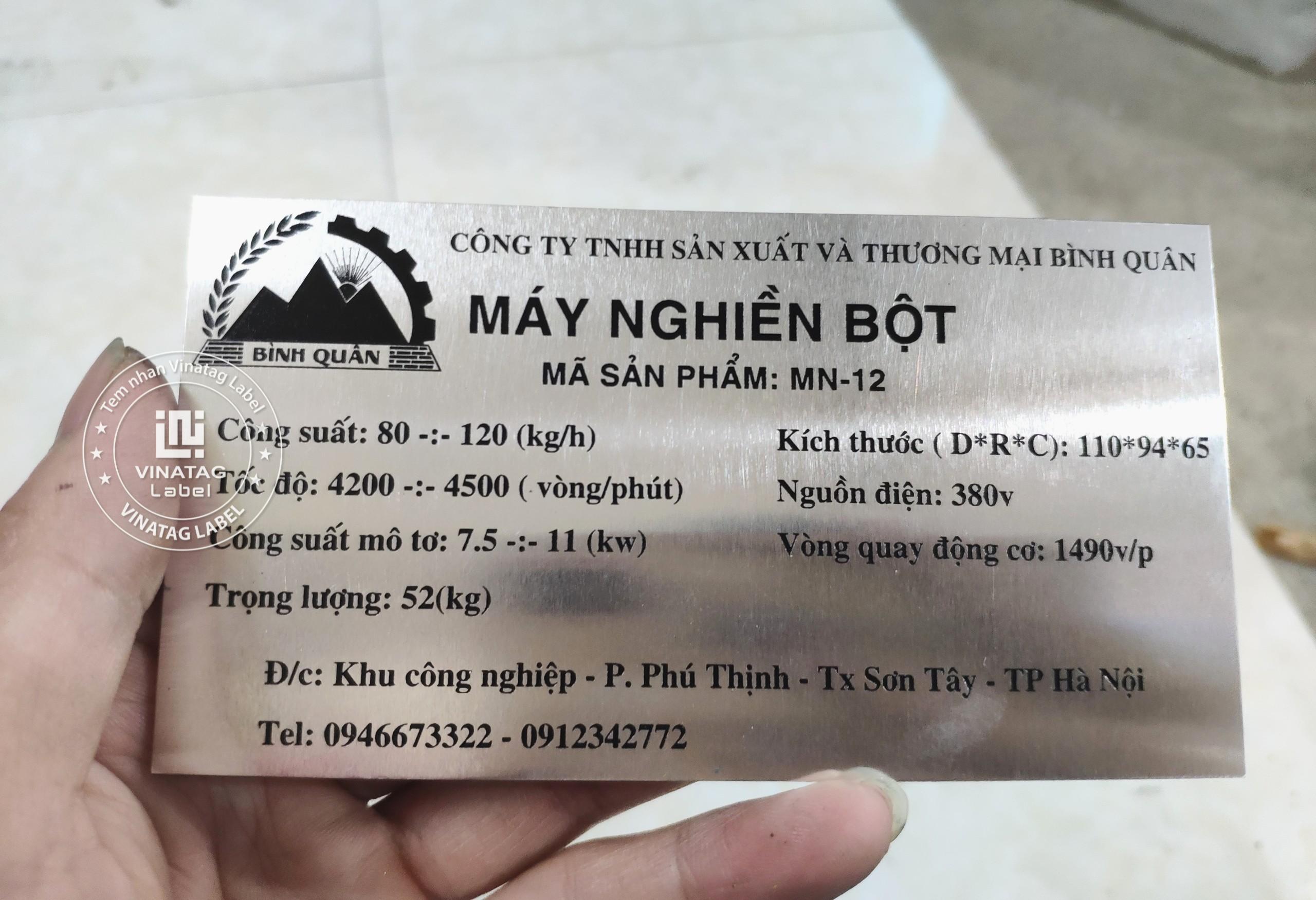 Tem nhom an mon in noi dung Vinatag

