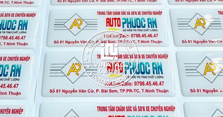 Tem epoxy nhận diện máy móc in màu theo yêu cầu – so sánh tem epoxy