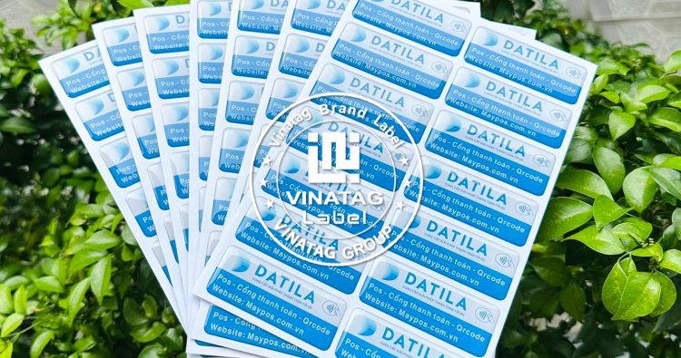 Tem epoxy DATILA cho thiết bị POS và thanh toán QR – tem epoxy cảnh báo máy móc