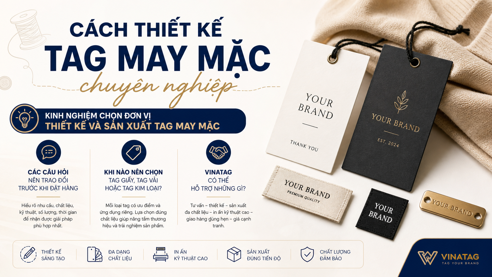 Kinh nghiệm chọn đơn vị thiết kế và sản xuất tag may mặc - thiết kế tag may mặc