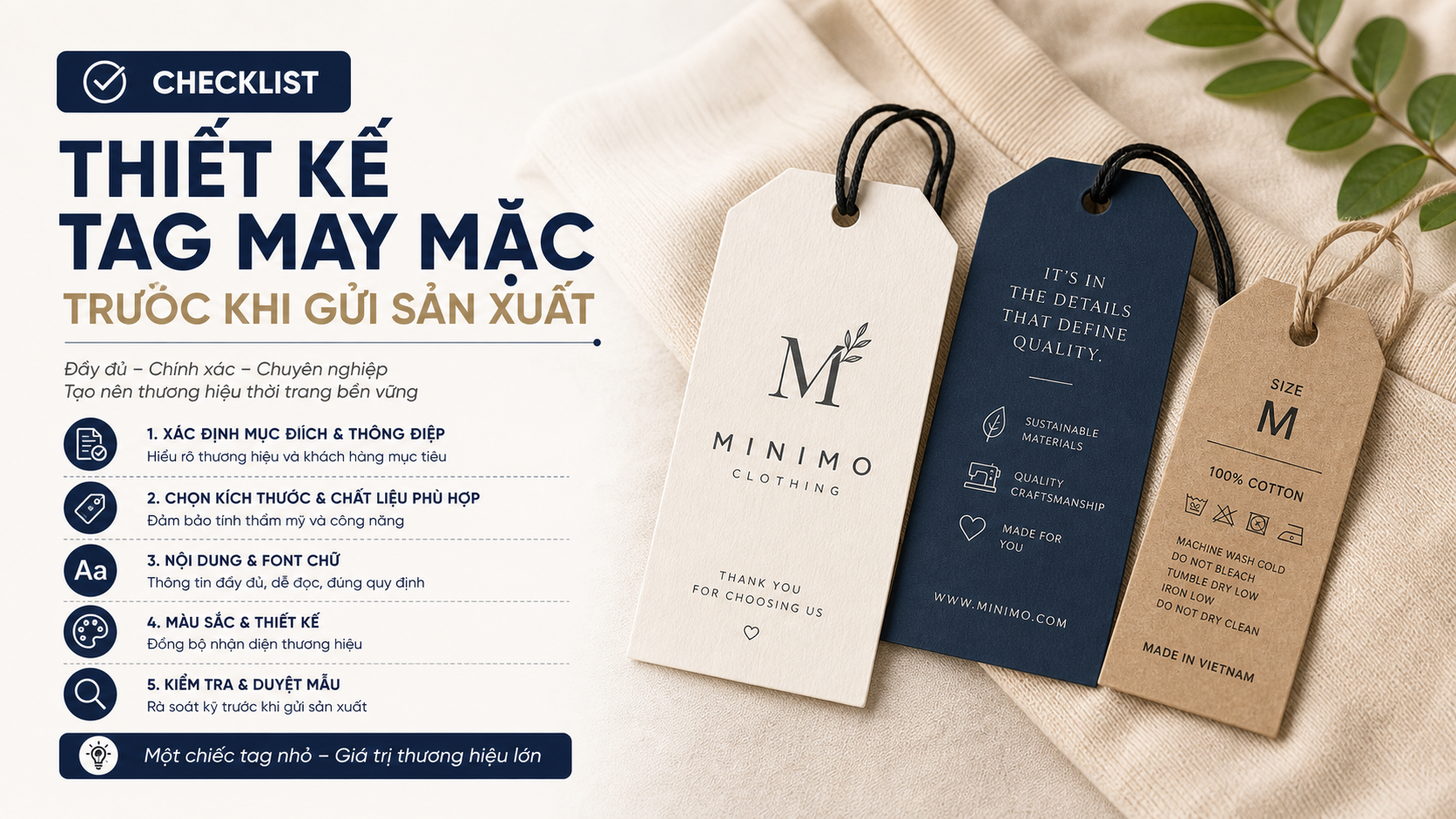 Checklist thiết kế tag may mặc trước khi gửi sản xuất - thiết kế tag may mặc
