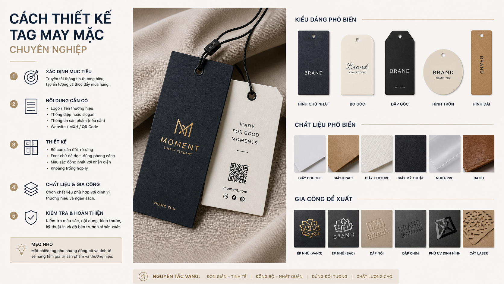 Tag may mặc theo yêu cầu cho thương hiệu thời trang