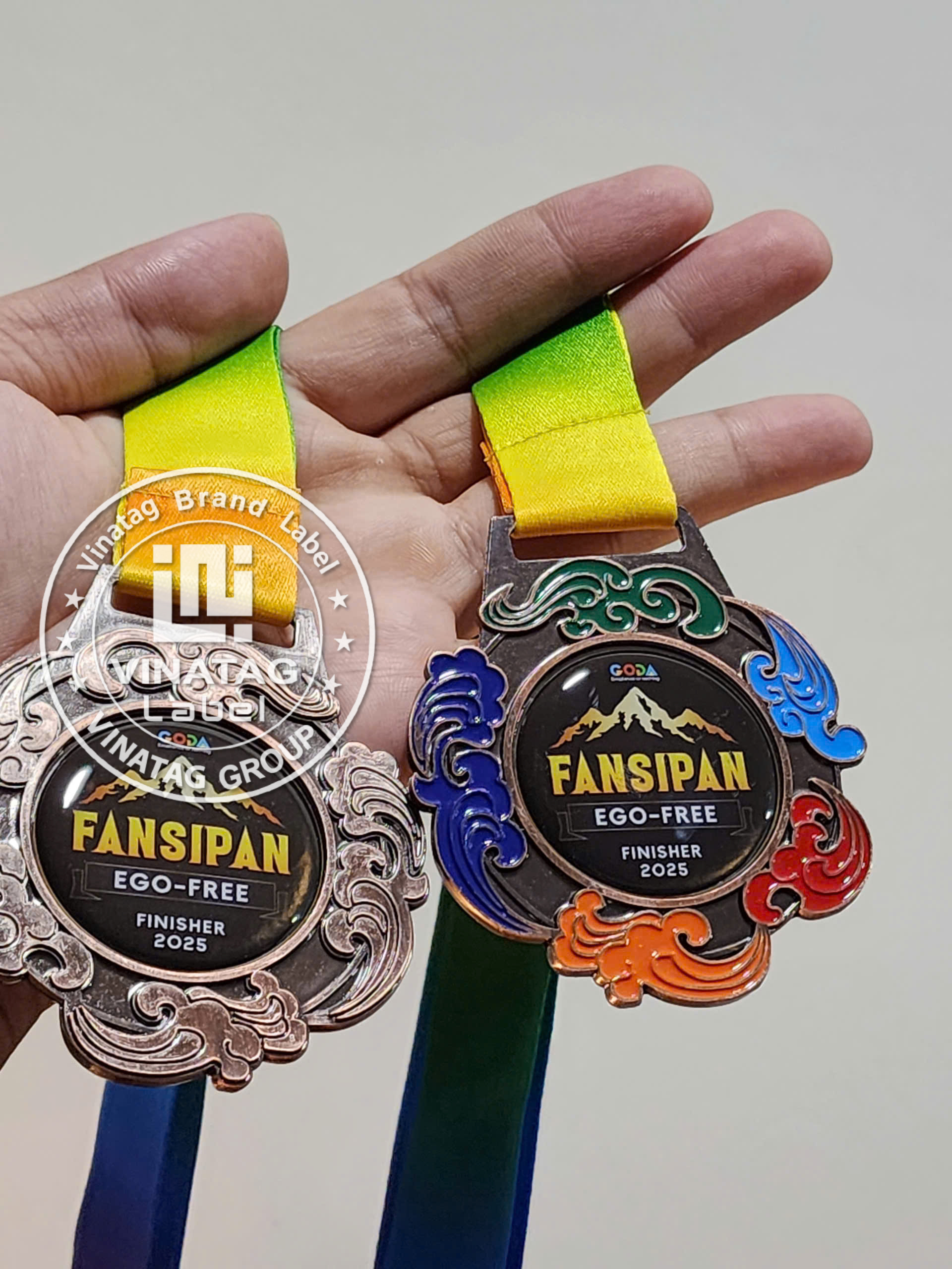 Mẫu huy chương chạy trail địa hình tại Vinatag 5