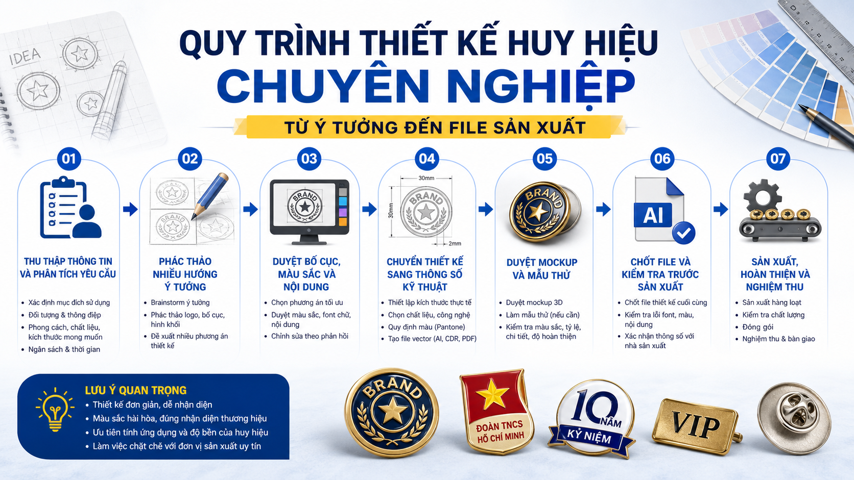 Quy trình thiết kế huy hiệu chuyên nghiệp từ ý tưởng đến file sản xuất Quy trình thiết kế huy hiệu chuyên nghiệp từ ý tưởng đến file sản xuất - thiết kế huy hiệu