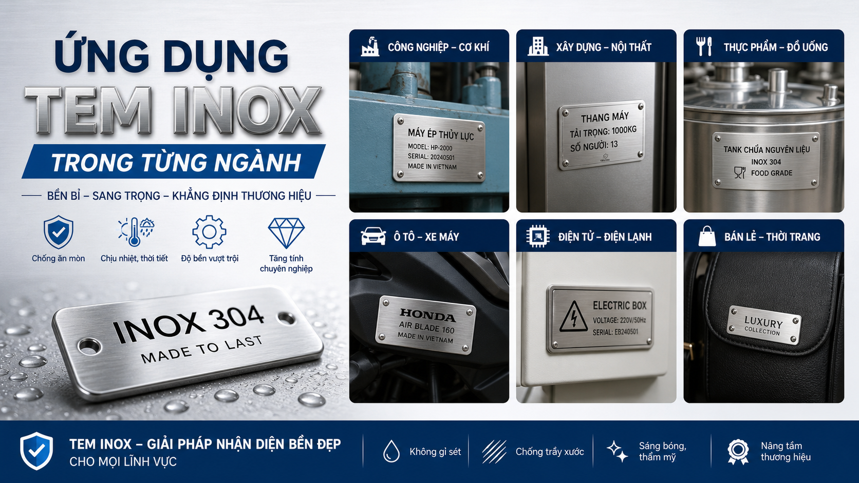 Topic & Keywords - ứng dụng tem inox