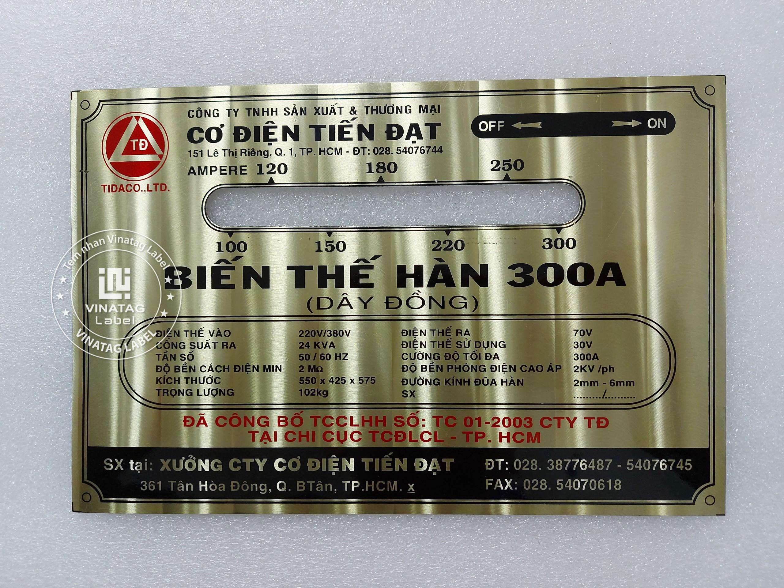 tem nhôm anod màu in logo theo yêu cầu Vinatag - hình 3